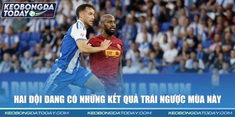 Hai đội đang có những kết quả trái ngược mùa này